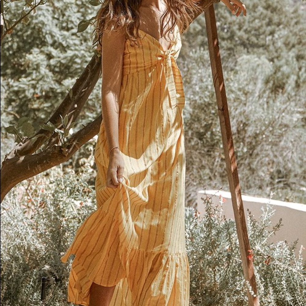 Yellow maxi dress
